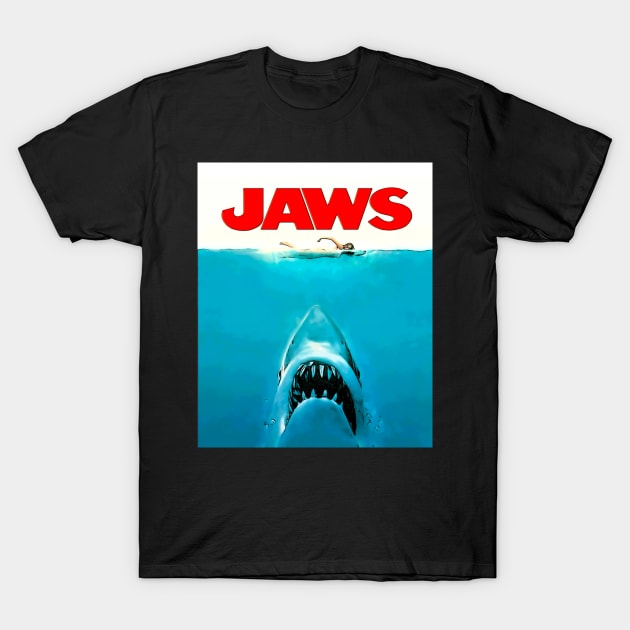 Jaws Graphic art T-Shirt by SAN ART STUDIO 